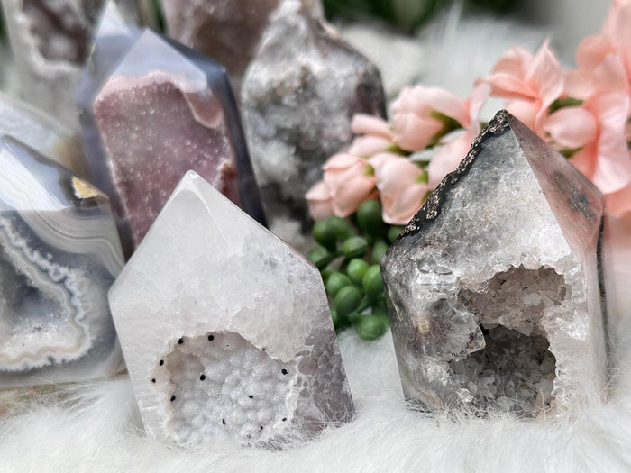 Unique Agate Crystal Points