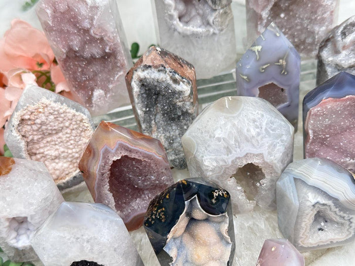 Unique Agate Crystal Points