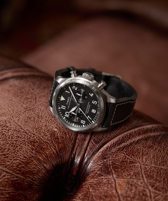 TW2Y19000 Waterbury Ace Chronograph 41mm Leather Strap Watch Collab Additional Image