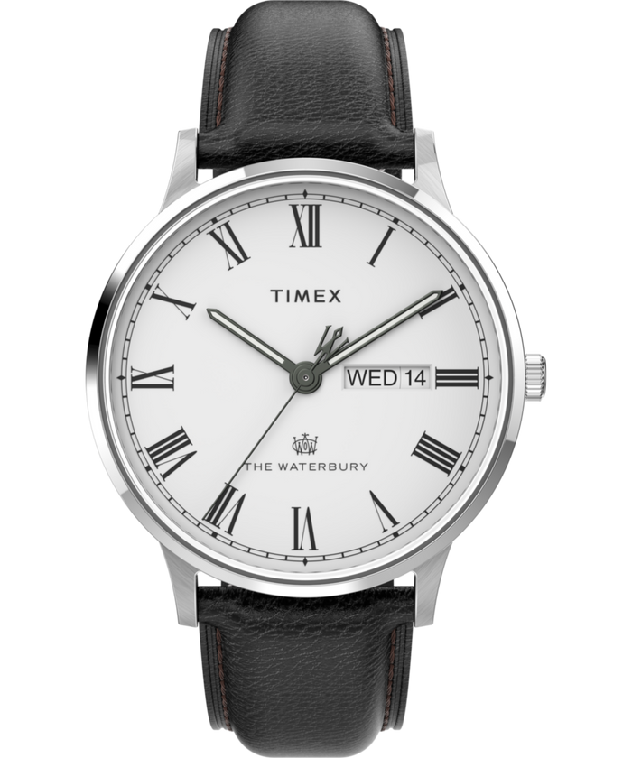 TW2U88400 Waterbury Classic Day/Date 40mm Leather Strap Watch Primary Image