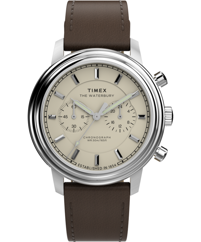 TW2Y23500 Waterbury Metropolitan Chronograph 41mm Leather Strap Watch  Primary Image
