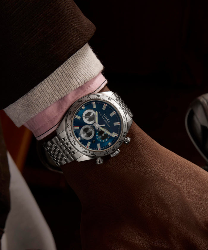TW2Y18500 Waterbury Traditional Chronograph 41mm Stainless Steel Bracelet Watch  Primary Wrist Image