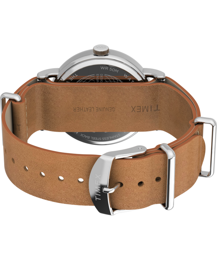 TW2W86800 Weekender 40mm Leather Strap Watch Caseback with Attachment Image