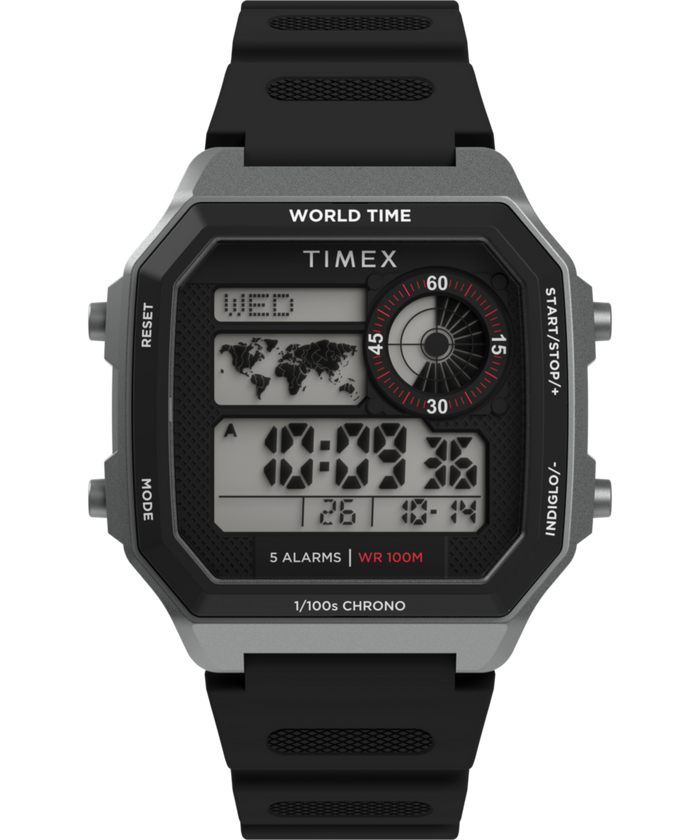 TW5M68800 World Time Digital 40mm Resin Strap Watch Primary Image