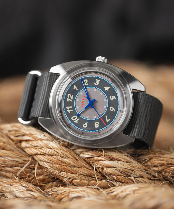 TW2Y52300 Worn & Wound x Timex Storm 37mm Fabric Strap Watch Campaign Key Silhouettes (Beauty shots) Image