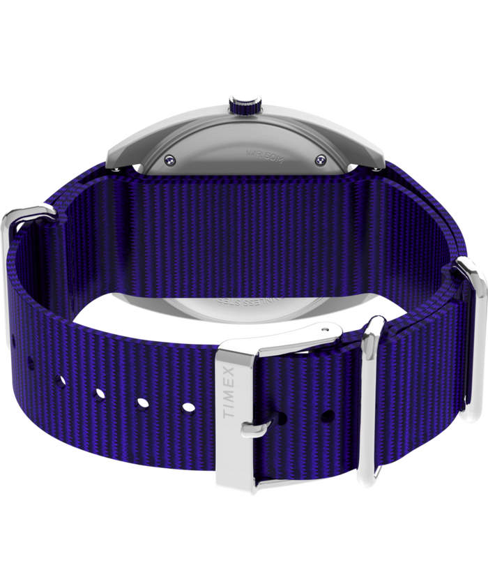 TW2Y52200 Worn & Wound x Timex Whirlpool 37mm Fabric Strap Watch Caseback with Attachment Image